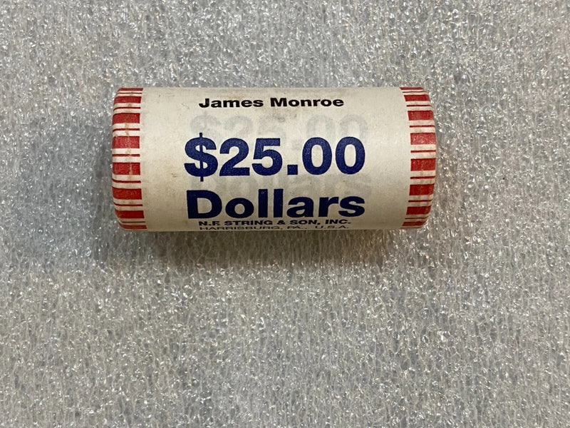2008 James Monroe US Presidential Dollar Coin Sealed Roll $25 NF String Son-2