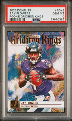Graded 2023 Donruss Zay Flowers #RGK9 Rookie Gridiron Kings Football Card PSA 10-1