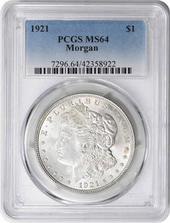 1921 Morgan Silver Dollar MS64 PCGS-1