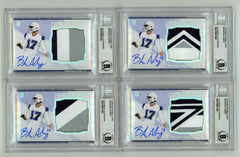 Brandon Aubrey 2023 Hits Memorabilia Silver H RPA Patch Auto RC #/17 BGS BAS-2