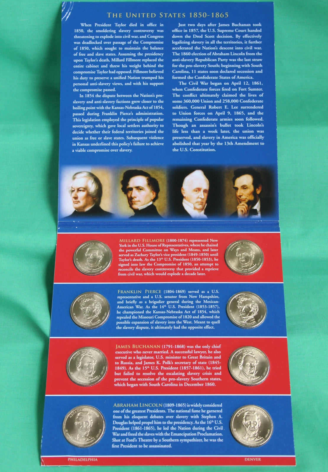 2010 Presidential $1 Coin Uncirculated Set 8 Golden BU Dollars US Mint SEALED-4