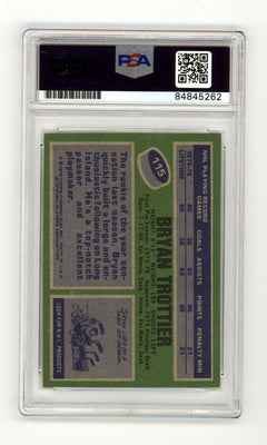 Bryan Trottier 1976-77 Topps #115 RC w/ HOF + ROY Ins Signed PSA Authentic Auto-2