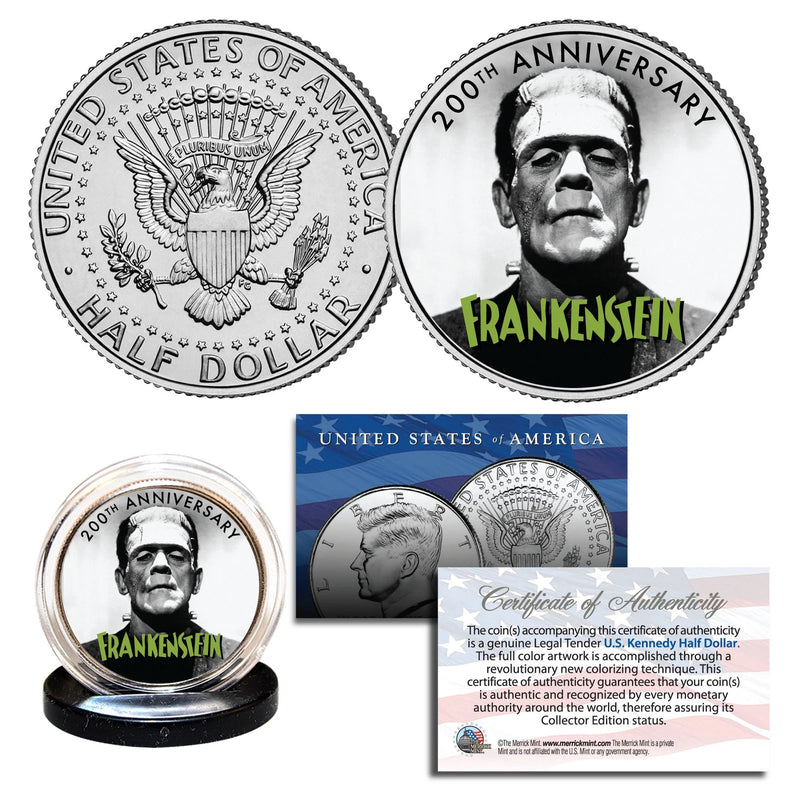 FRANKENSTEIN - The First 200 Years - 2018 Genuine JFK Half Dollar U.S. Coin-1