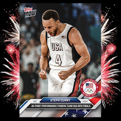 GRADED 10 2024 Topps NOW Olympics Card # 22 Team USA Steph Curry-3
