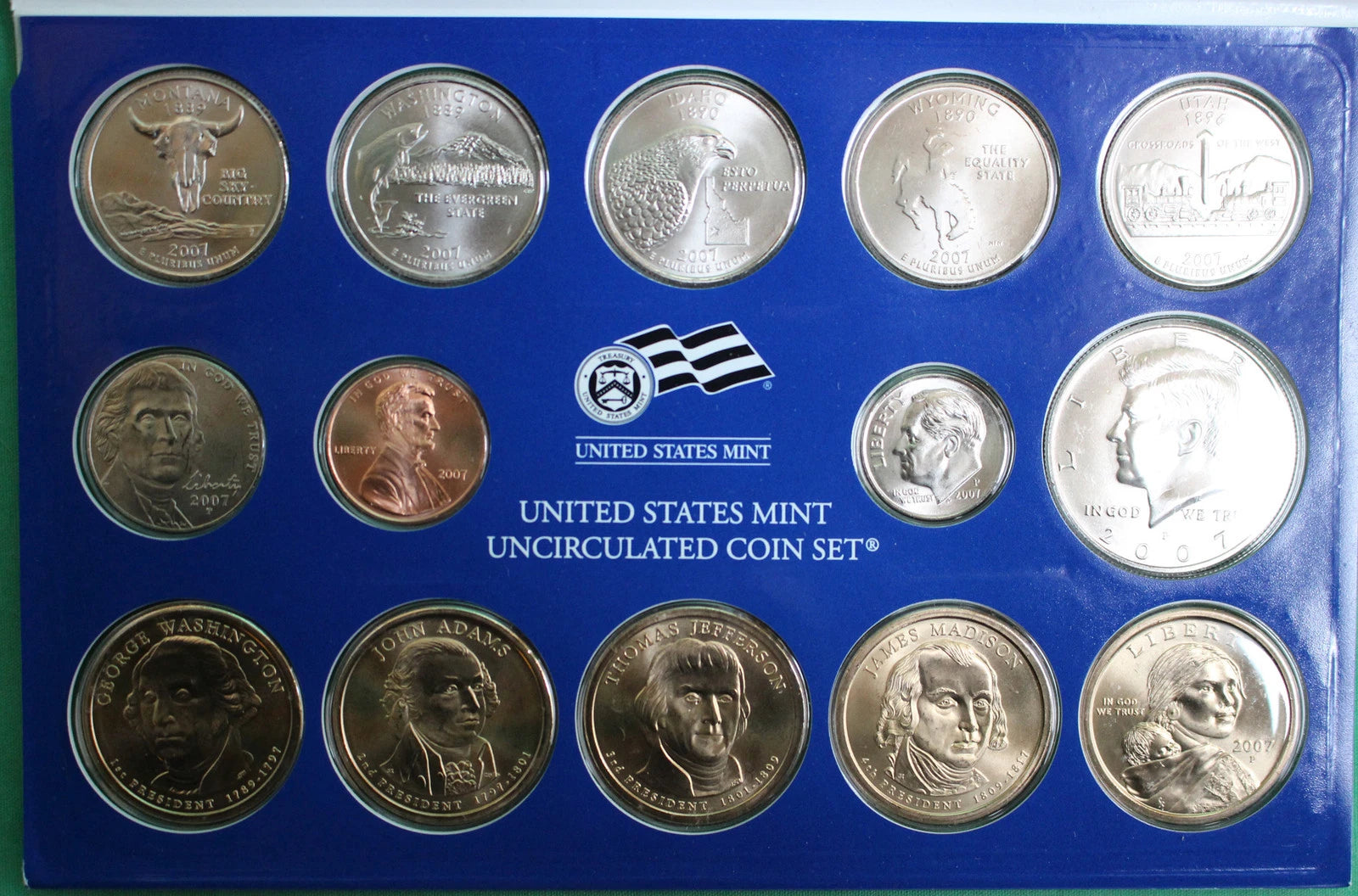 2007 P and D US Mint ANNUAL Uncirculated Coin Set 28 Coins Made in the USA-5