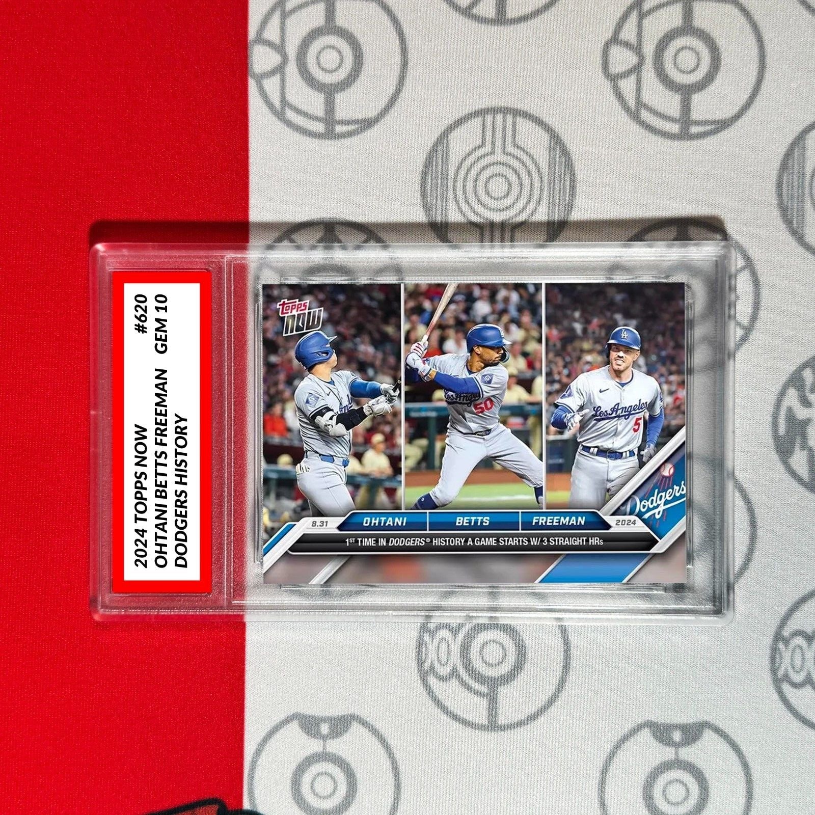 Graded 10 SHOHEI OHTANI MOOKIE BETTS FREEMAN #620 2024 TOPPS NOW Card