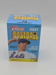 Factory Sealed 2021 Topps Heritage Baseball Cards 8 Pack Blaster Box-1