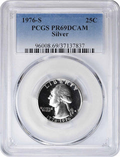 1976-S Washington Silver Quarter PR69DCAM PCGS-1