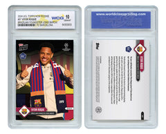 2024 UCL Topps Now VICTOR ROQUE FC Barcelona ROOKIE Card #87 Graded GEM-MINT 10-2