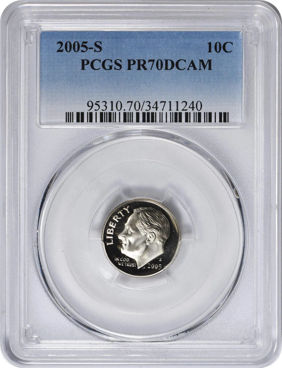 2005-S Roosevelt Dime PR70DCAM Clad PCGS-1
