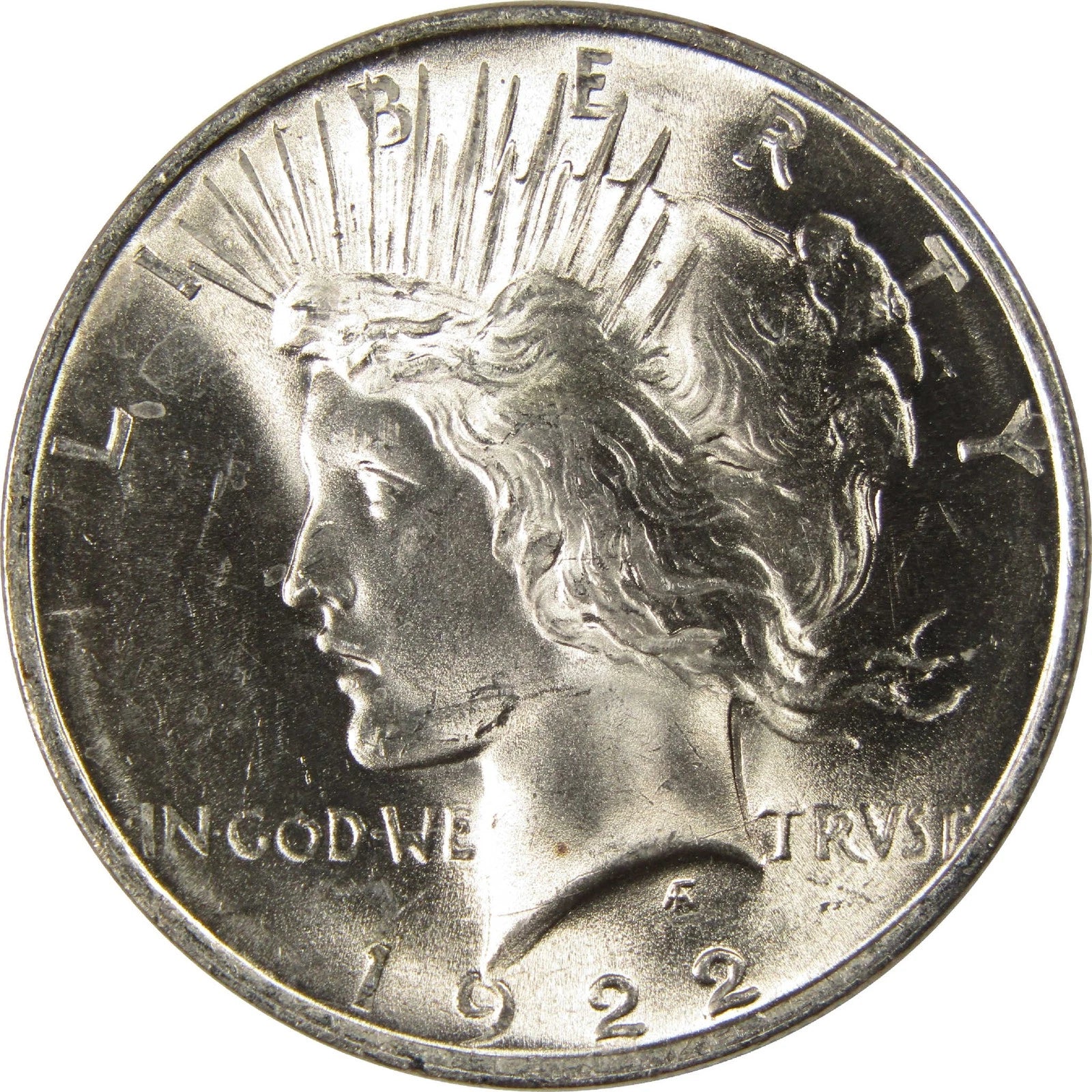 1922 Peace Dollar BU Choice Uncirculated Silver $1 Coin-1