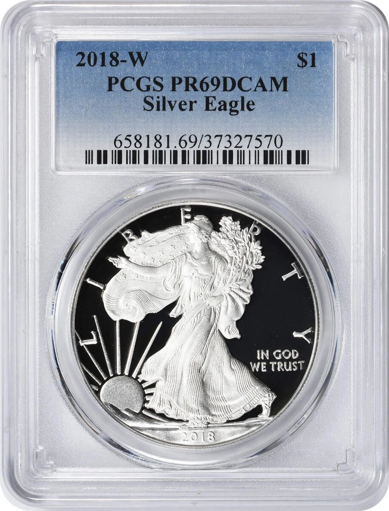 2018-W American Silver Eagle Dollar PR69DCAM PCGS-1