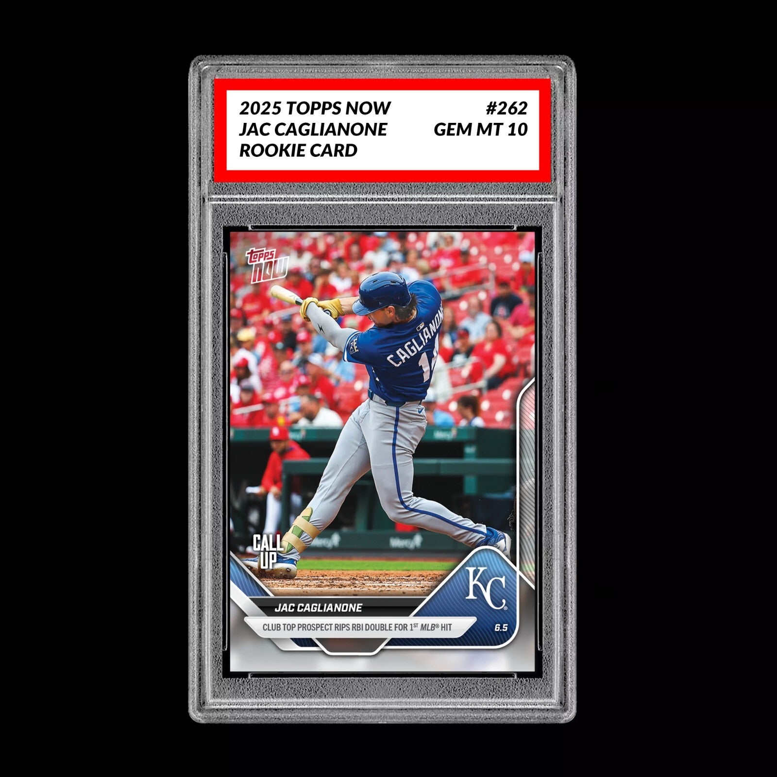 Graded 10 Jac Caglianone 2025 Topps Now #262 GEM Mint Rookie Card RC-1