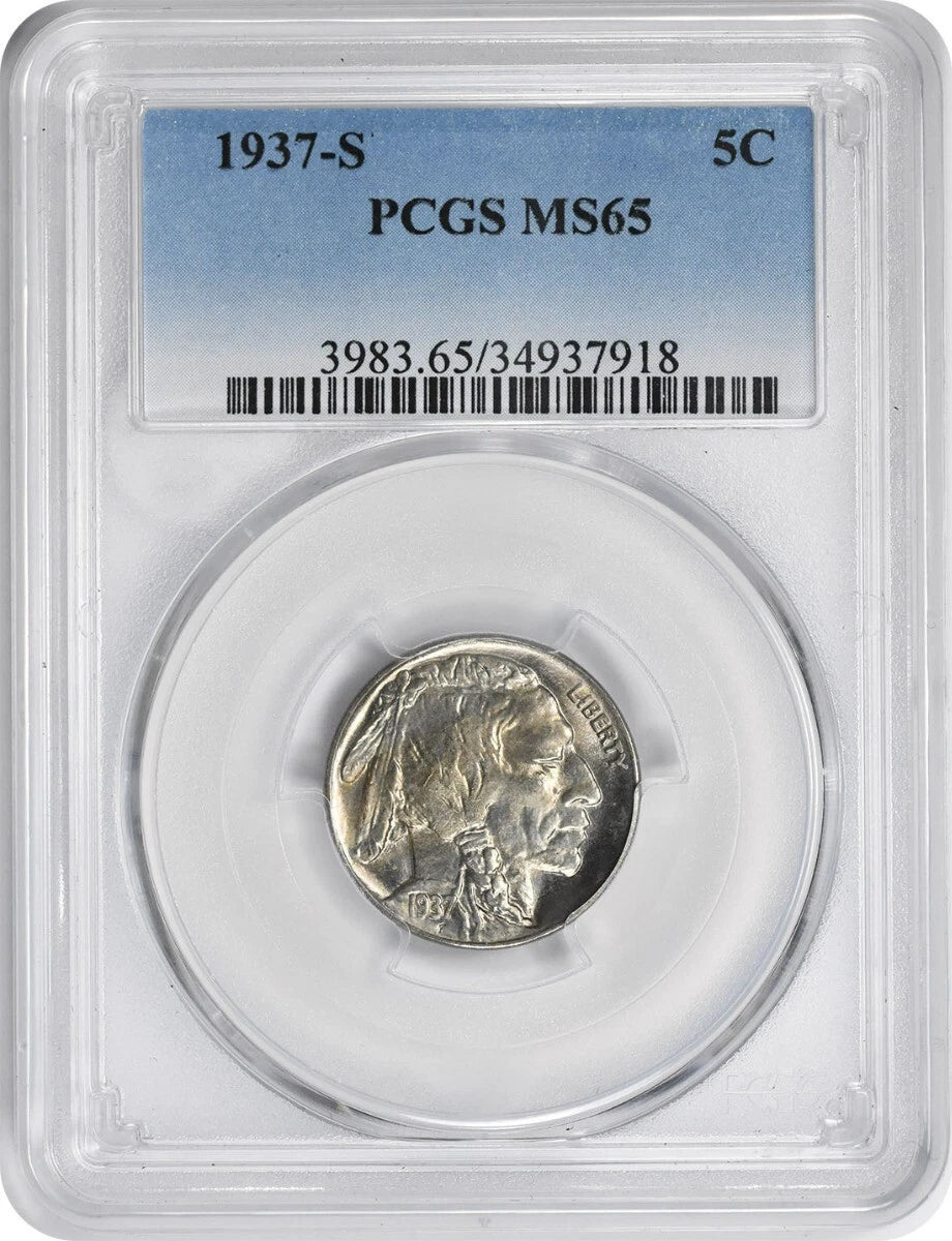 1937-S Buffalo Nickel MS65 PCGS-2
