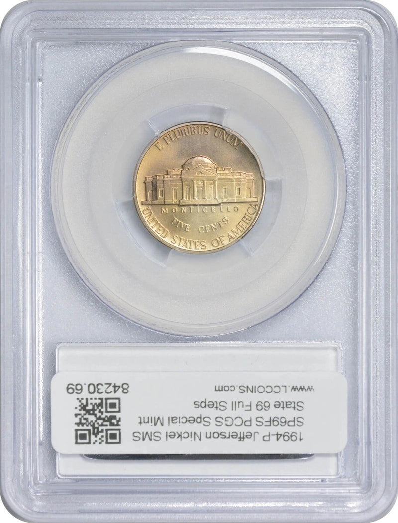 1994-P Jefferson Nickel SMS SP69FS PCGS-2