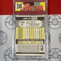 Graded 10 1990 FLEER BASKETBALL #8 LARRY BIRD CELTICS HOF GEM MINT-2