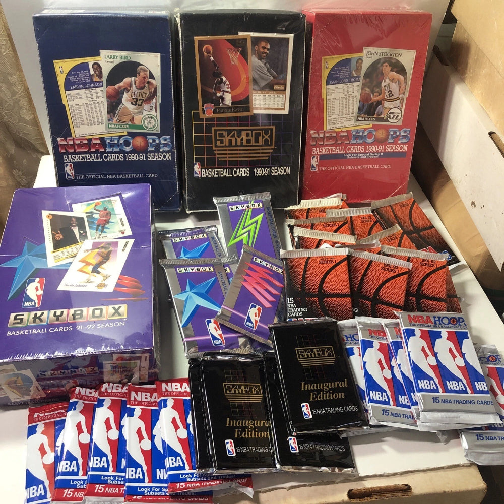 Bulk Lot of 55 Unopened Old Vintage NBA Basketball Cards in Sealed Packs NEW-1