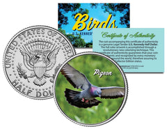 PIGEON BIRD JFK Kennedy Half Dollar US Colorized Coin-1
