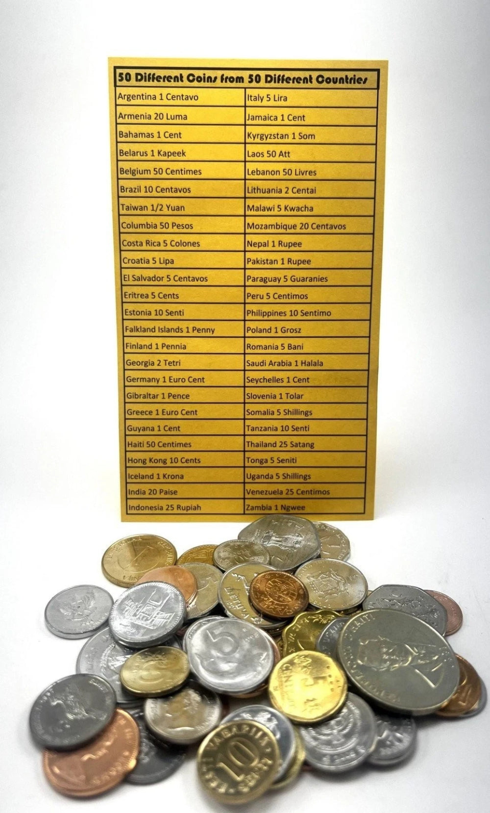 50 Different World Foreign Coins From 50 Different Countries. Plus Bonus!-1