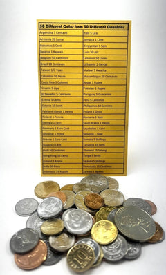 50 Different World Foreign Coins From 50 Different Countries. Plus Bonus!-1