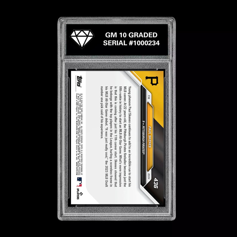 Graded 10 Paul Skenes 2024 Topps #436 RC Rookie All Star Game Pittsburgh Pirates-2
