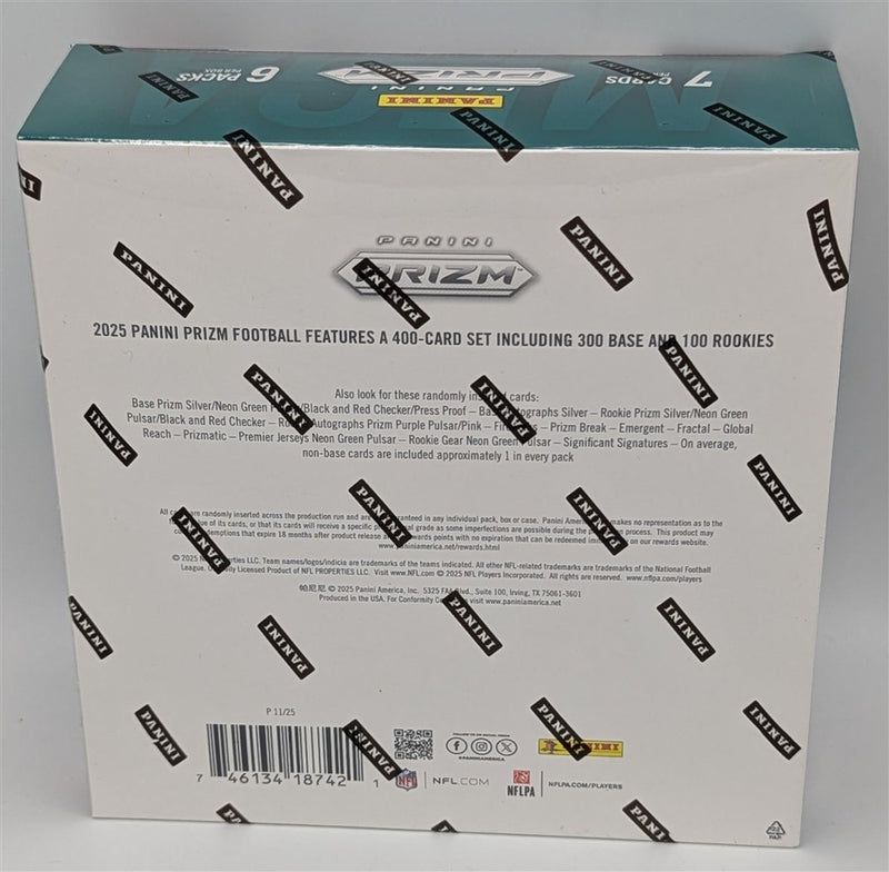 Factory Sealed Mega Box 2025 Panini Prizm NFL Football Cards-4