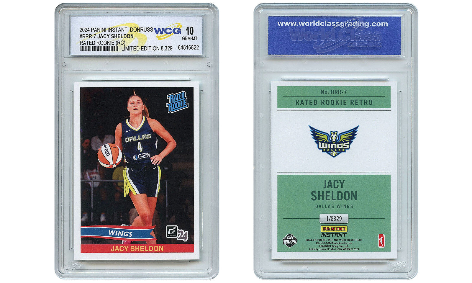 2024 Panini WNBA JACY SHELDON Donruss Rated Rookie Card #RRR7 – GEM-MINT 10