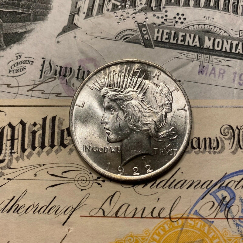 ✯ Estate Lot Peace Silver Dollars ✯ 1x BU Mint MS UNC ✯ Uncirculated ✯-1