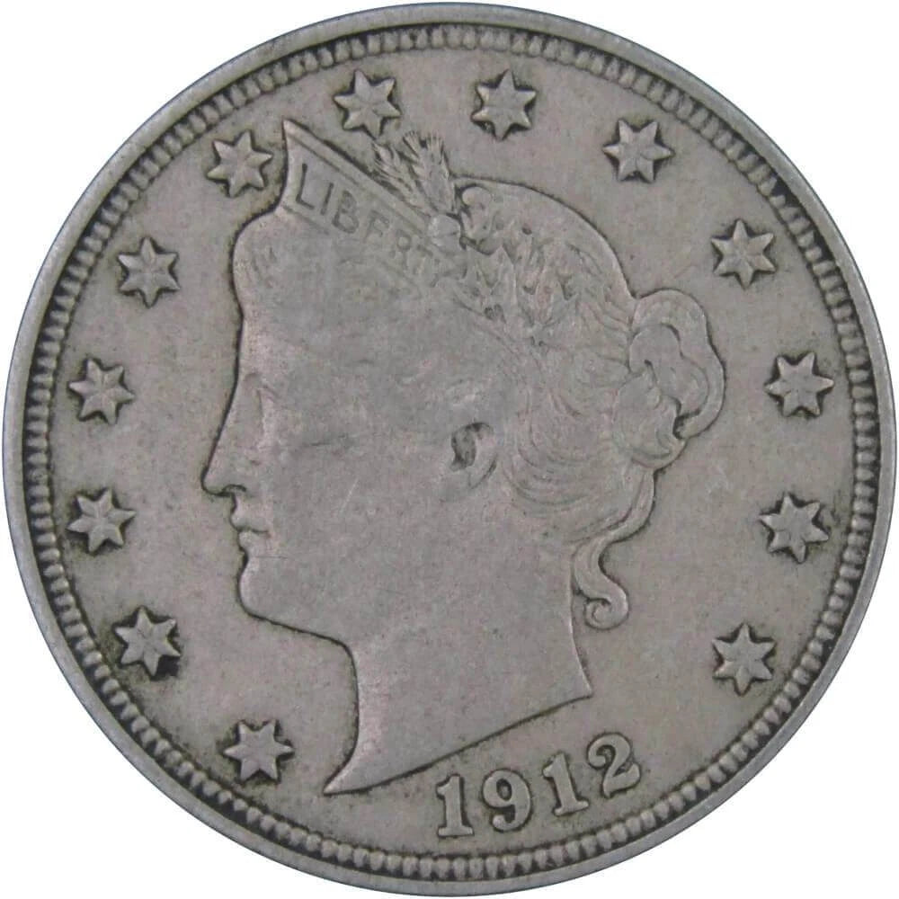 1912 Liberty Head V Nickel 5 Cent Piece XF EF Extremely Fine 5c US Coin-1