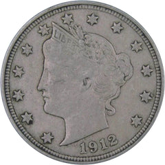 1912 Liberty Head V Nickel 5 Cent Piece XF EF Extremely Fine 5c US Coin-1
