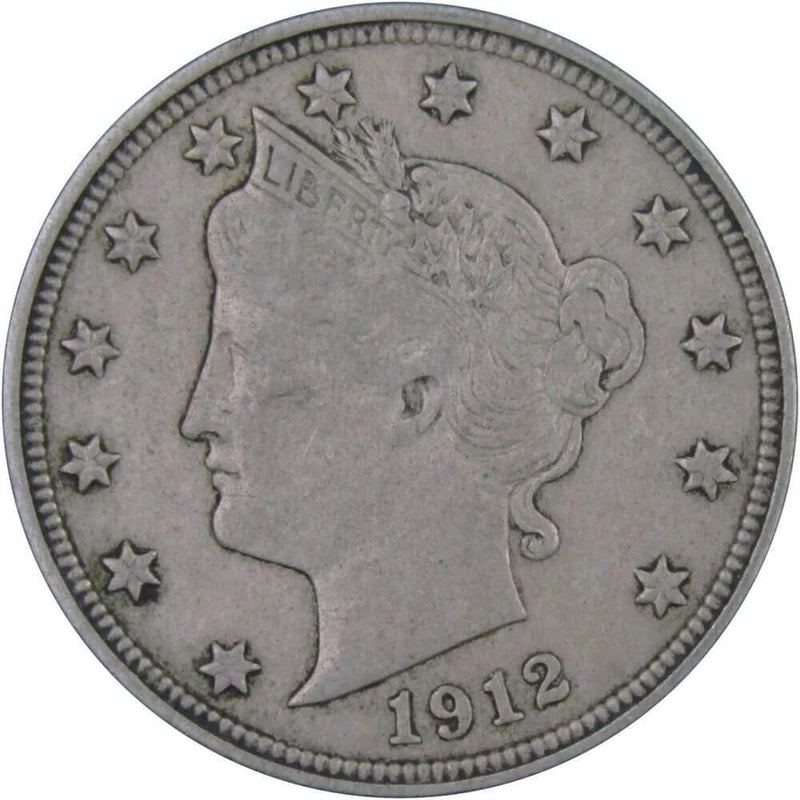 1912 Liberty Head V Nickel 5 Cent Piece XF EF Extremely Fine 5c US Coin-1