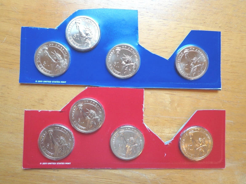 2012 P & D Presidential Dollar 8 Coin Set Lot Sealed Uncirculated Mint Cello-2