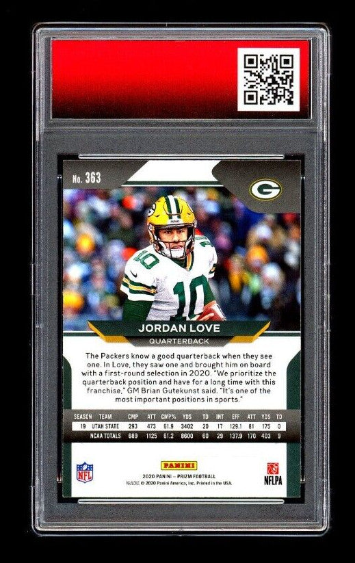 GRADED GEM MT 10 JORDAN LOVE RC 2020 Panini Prizm #363 Rookie Packers