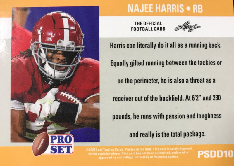 10 Card Lot NAJEE HARRIS 2021 Pro Set DRAFT DAY Short Printed Rookie Card PSDD10-2