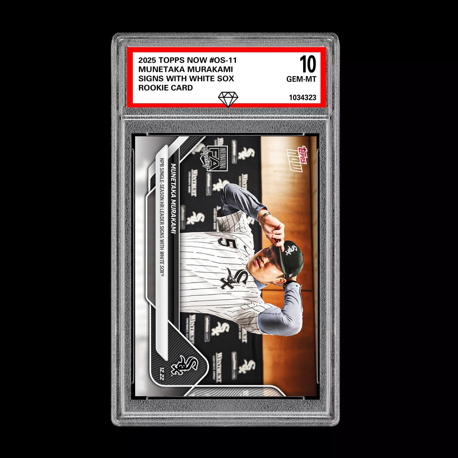 Graded 10 Munetaka Murakami 2025 MLB Topps NOW Card OS-11 RC Rookie White Sox