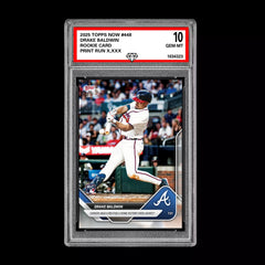 Graded 10 Drake Baldwin 2025 Topps Now #448 RC Rookie Atlanta Braves-1