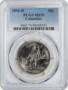 1992-D Columbus Commemorative Half Dollar MS70 PCGS-1