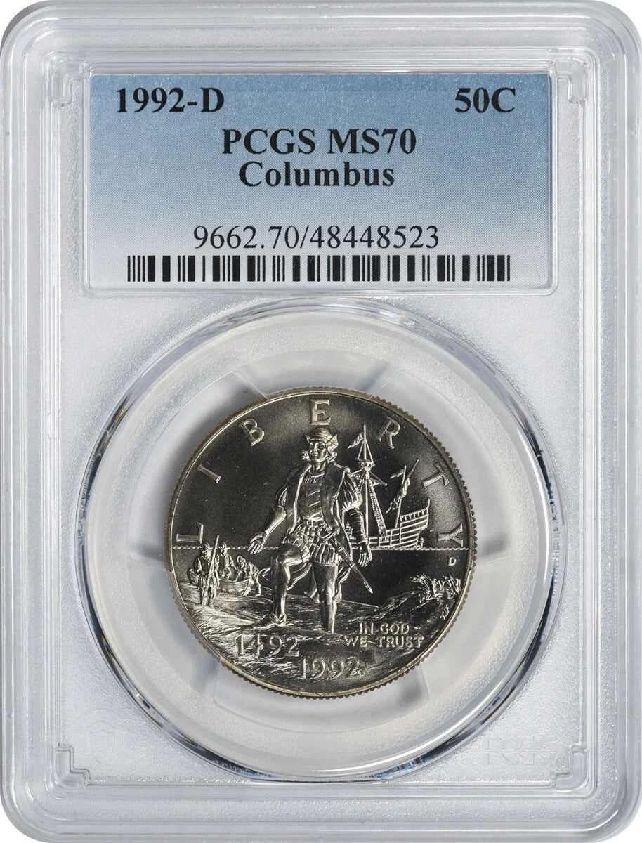 1992-D Columbus Commemorative Half Dollar MS70 PCGS