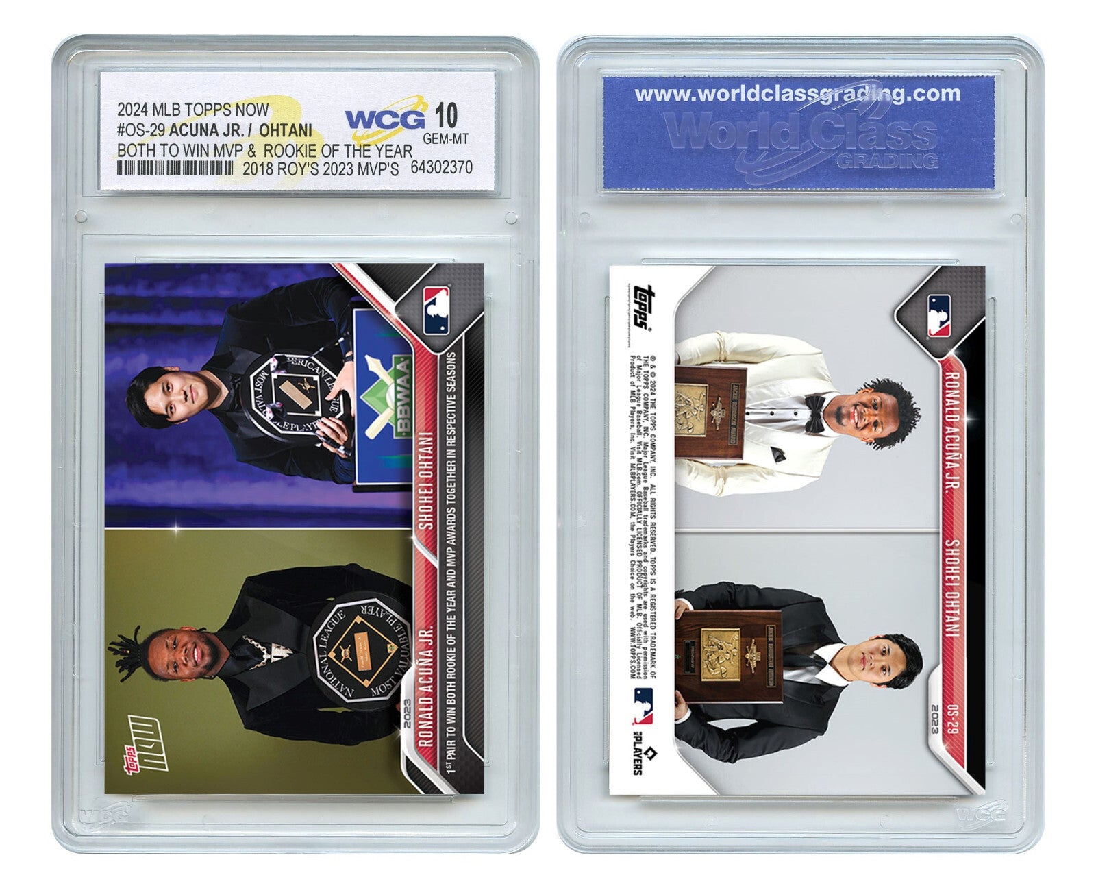 2024 Topps Now Ronald Acuna Jr / Shohei Ohtani Dual Card #OS-29 MVP ROY - GEM 10
