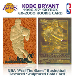 1996-97 KOBE BRYANT Feel The Game NBA SKYBOX EX-2000 ROOKIE 23K GOLD Card LTD-1