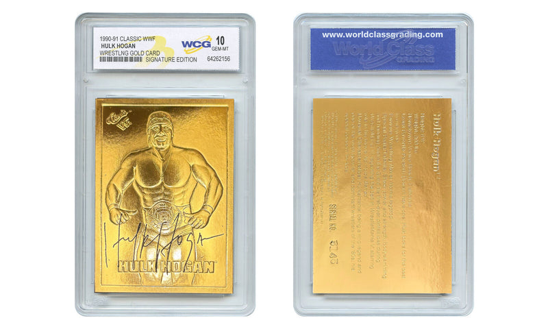 1990-91 Classic HULK HOGAN WWF Wrestling GOLD Card Signature Edition GEM MINT 10-2