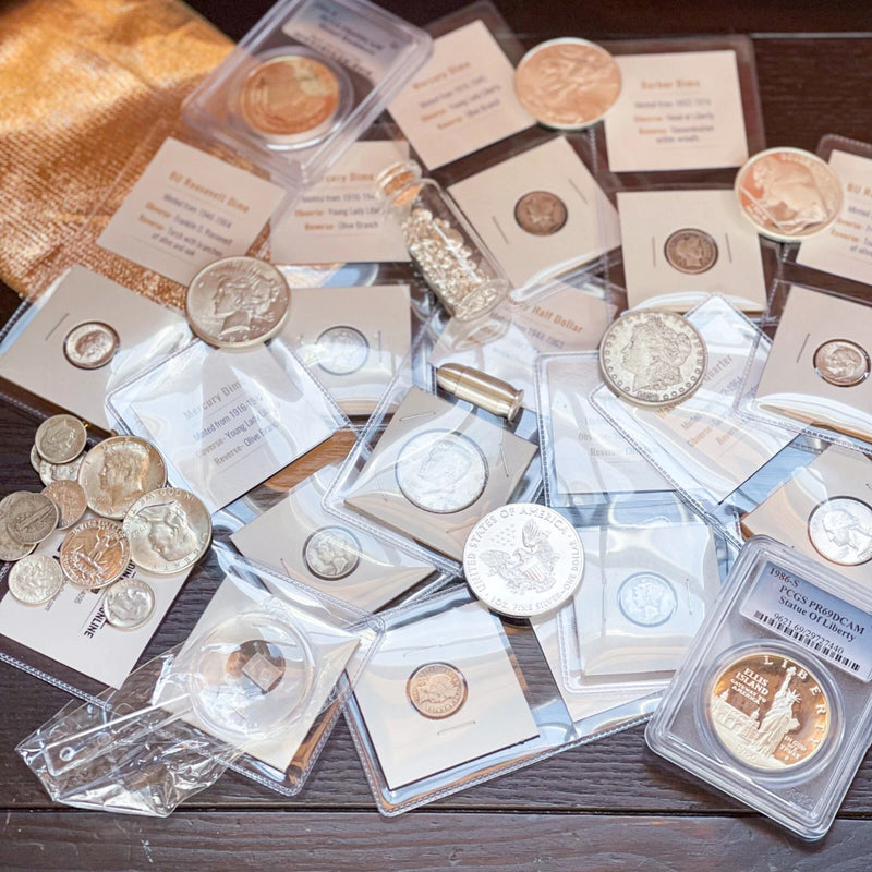 Lote de monedas antiguas mixtas | Liquidación | Monedas de plata estadounidenses al 90 % | Centavo de trigo-5