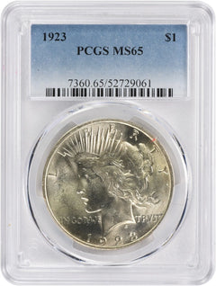 1923 Peace Silver Dollar MS65 PCGS-1