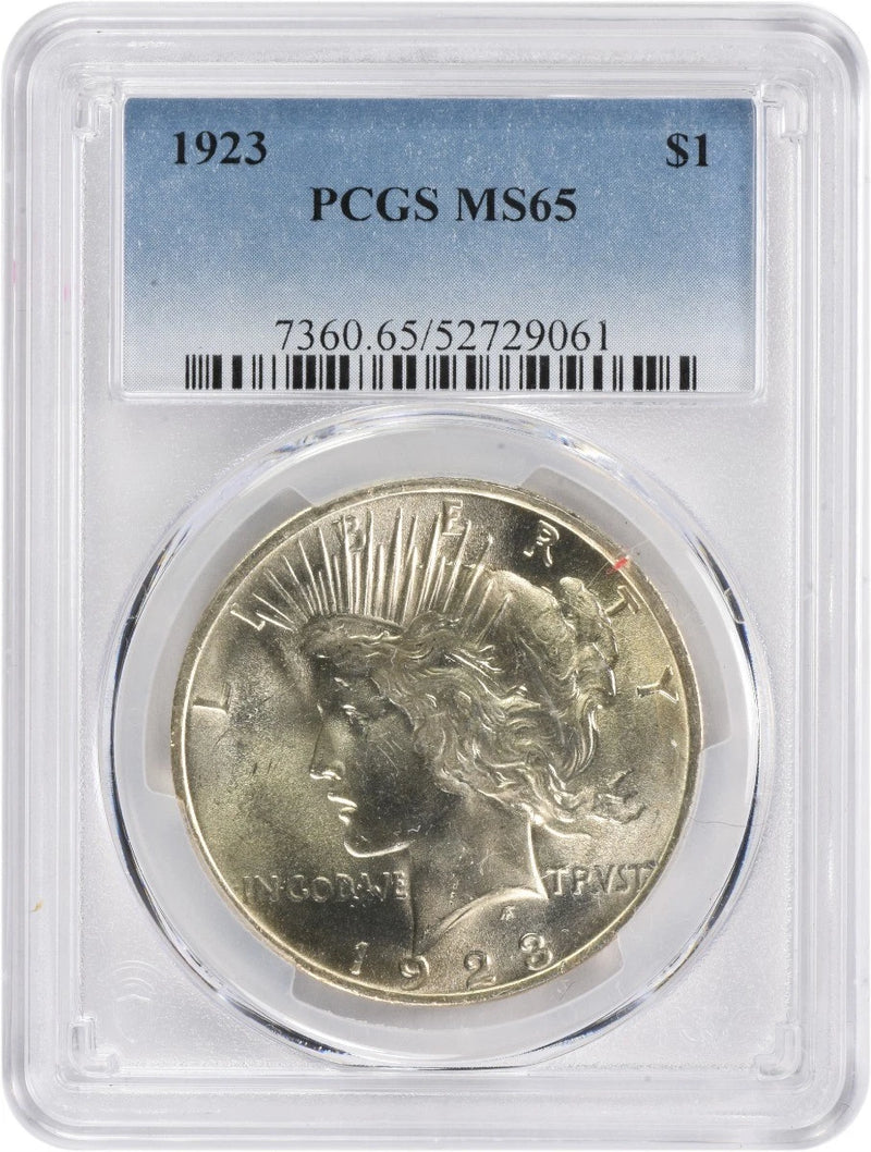 1923 Peace Silver Dollar MS65 PCGS-1