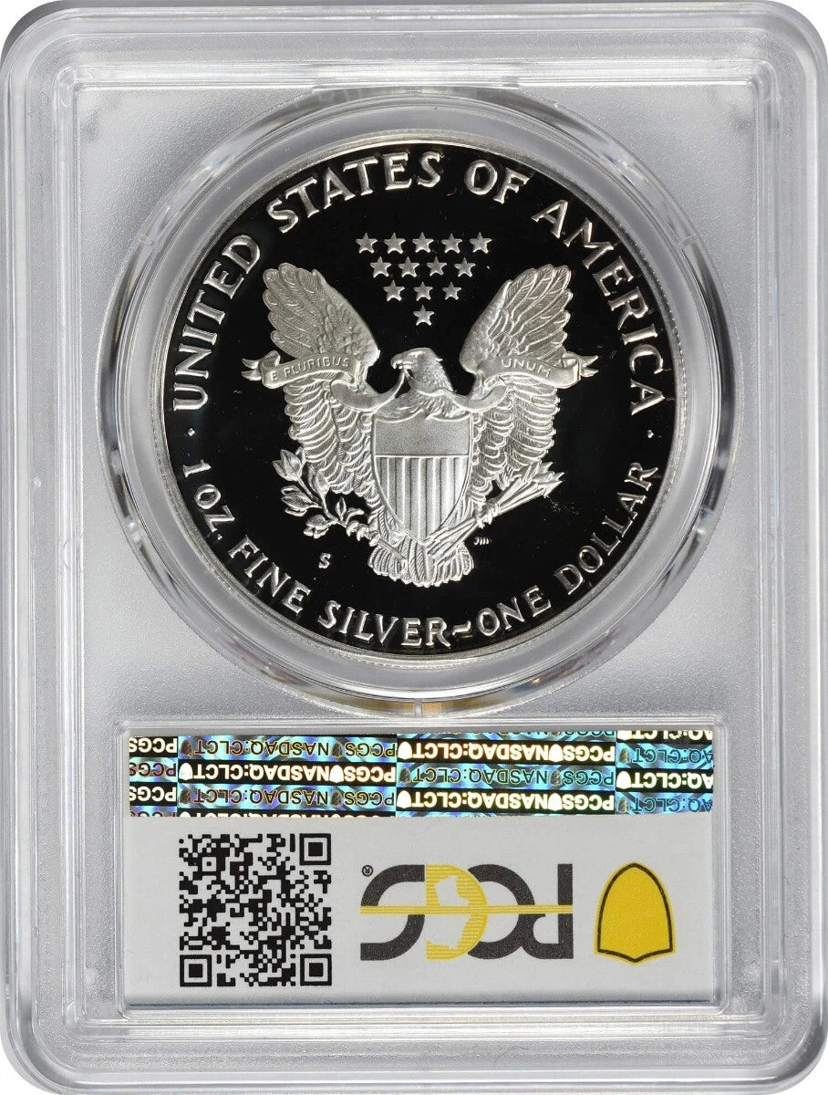 1989-S American Silver Eagle Dollar PR69DCAM PCGS Proof 69 Deep Cameo-2