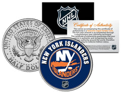 NEW YORK ISLANDERS NHL Hockey JFK Kennedy Half Dollar U.S. Coin * LICENSED *-1