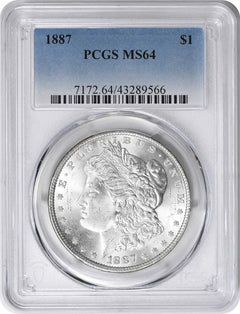 1887 Morgan Silver Dollar MS64 PCGS-1
