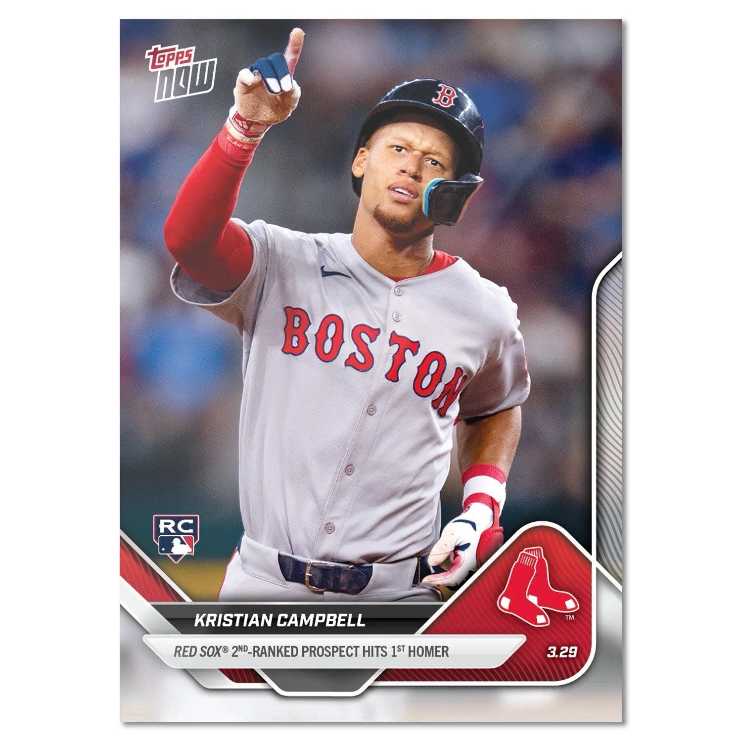 Graded 10 Kristian Campbell RC Rookie Red Sox HR 2025 MLB Topps NOW #20