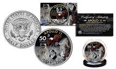 APOLLO 11 50th Anniversary Man on Moon Genuine JFK Kennedy Half Dollar US Coin-1