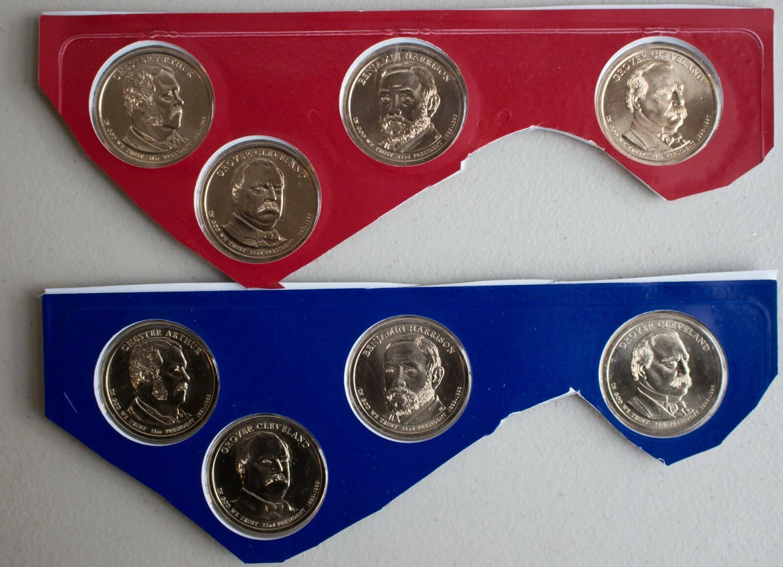 2012 P and D Presidential $1 Coin Uncirculated Set 8 Golden BU Dollars US Mint-3